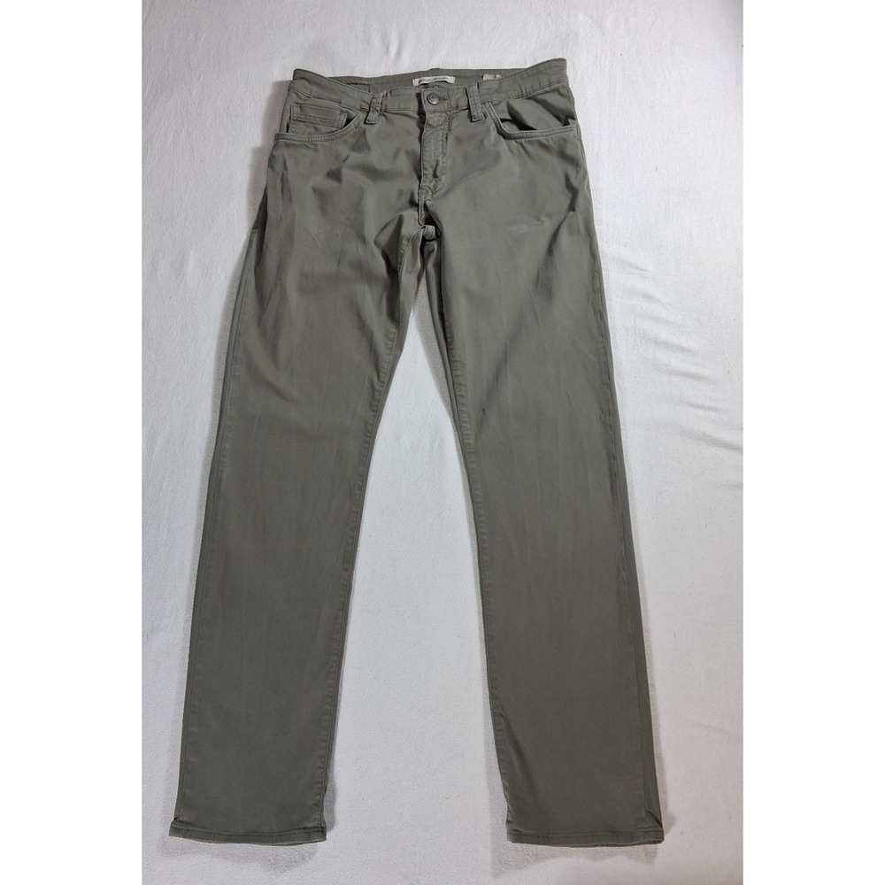 Mavi Zach Straight Leg Mens Jeans Olive Green Cotton Pants 34x34 Waist